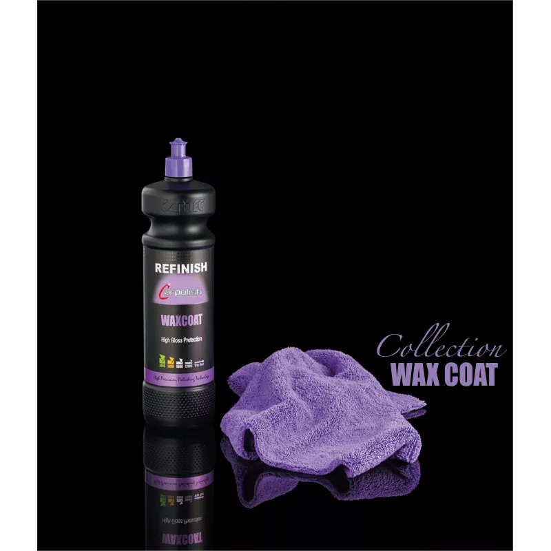 polish automobile Carpolish waxcoat pâte violet avec mousse et microfibre, finition optimale