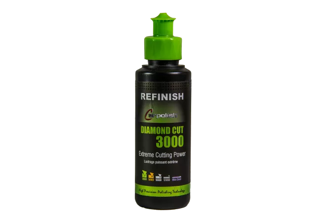 Carpolish Diamond Cut 150ml, pâte à polir verte pour rénovation des vernis automobiles.