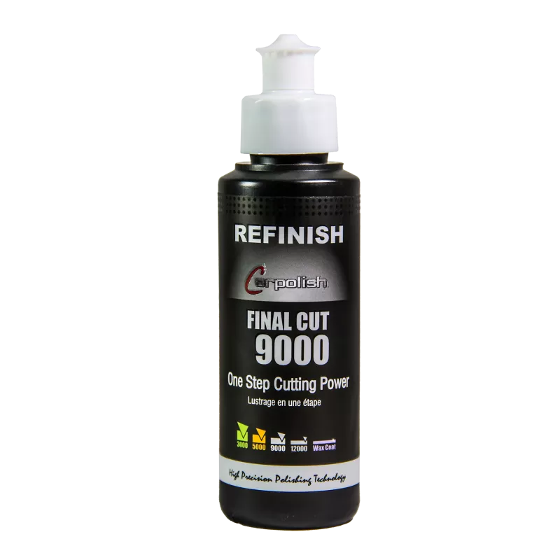 Carpolish final Cut 150ml, pâte à polir blanche pour rénovation des vernis automobiles.