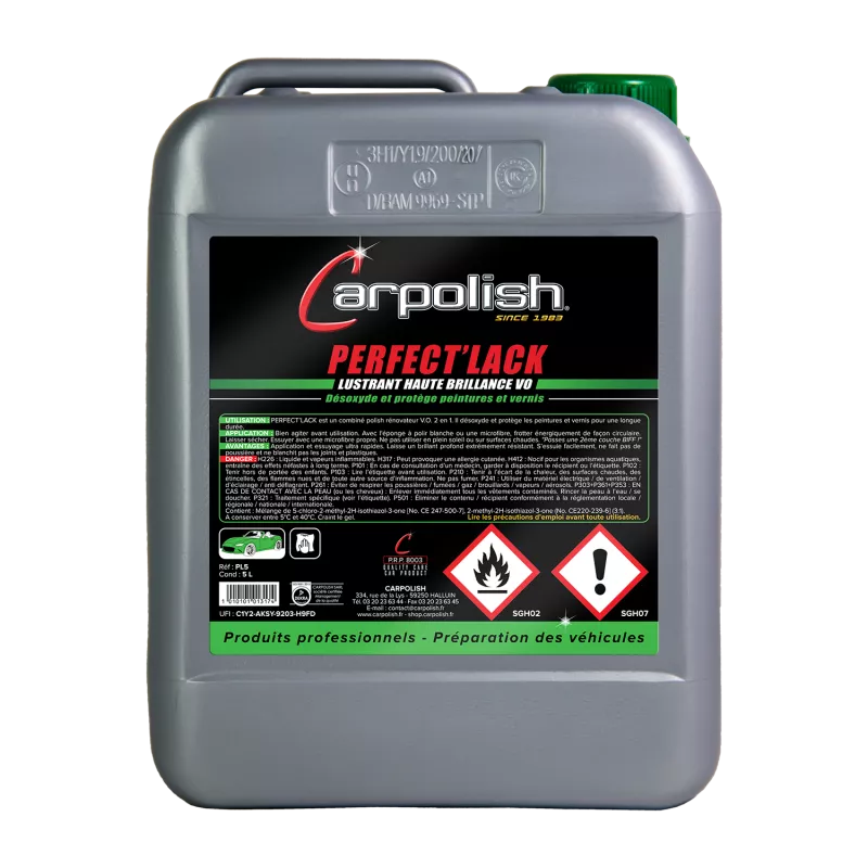bidon produit pour lustrage haute brillance polish carrosserie carpolish