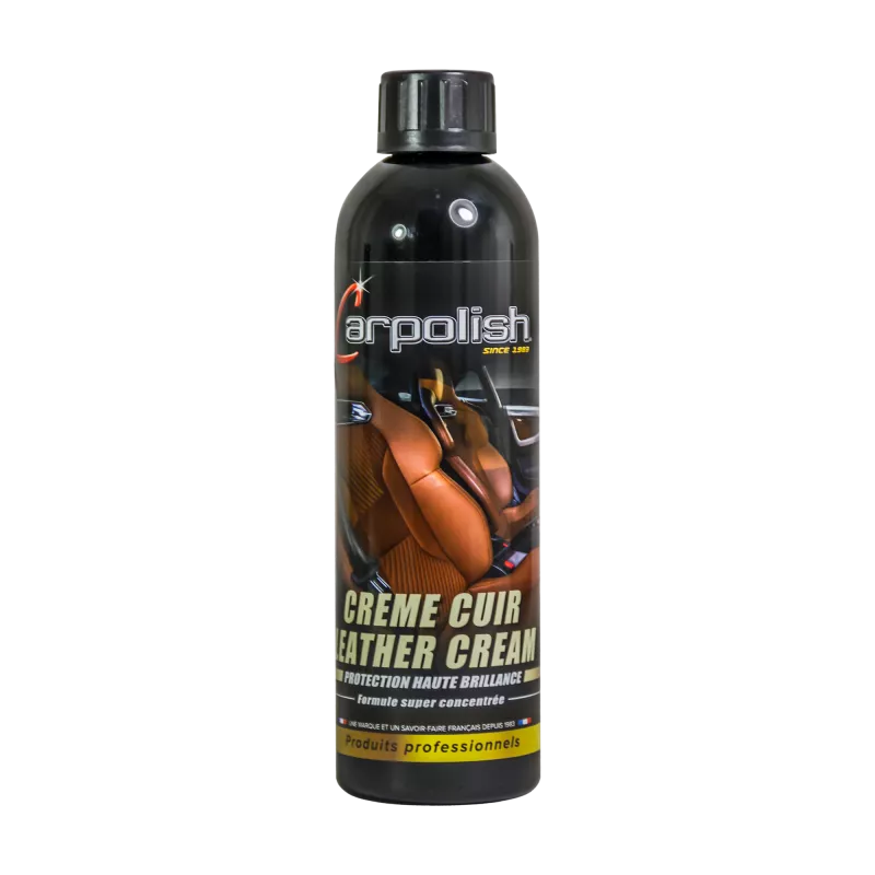 flacon 500ml entretien cuir automobile creme nettoyant et nourrissante et finition