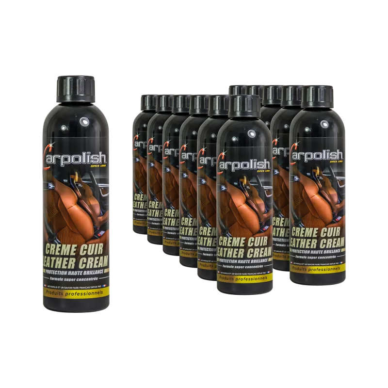 12 flacon 500ml entretien cuir automobile creme nettoyant et nourrissante et finition