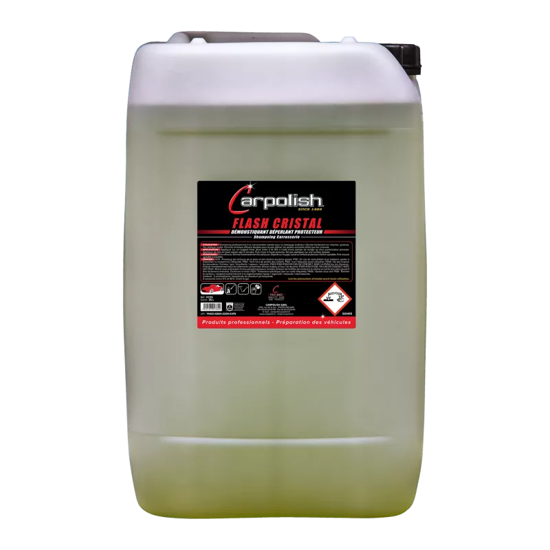 bidon 25 Litres de shampoing pour nettoyage carrosserie flash cristal carpolish