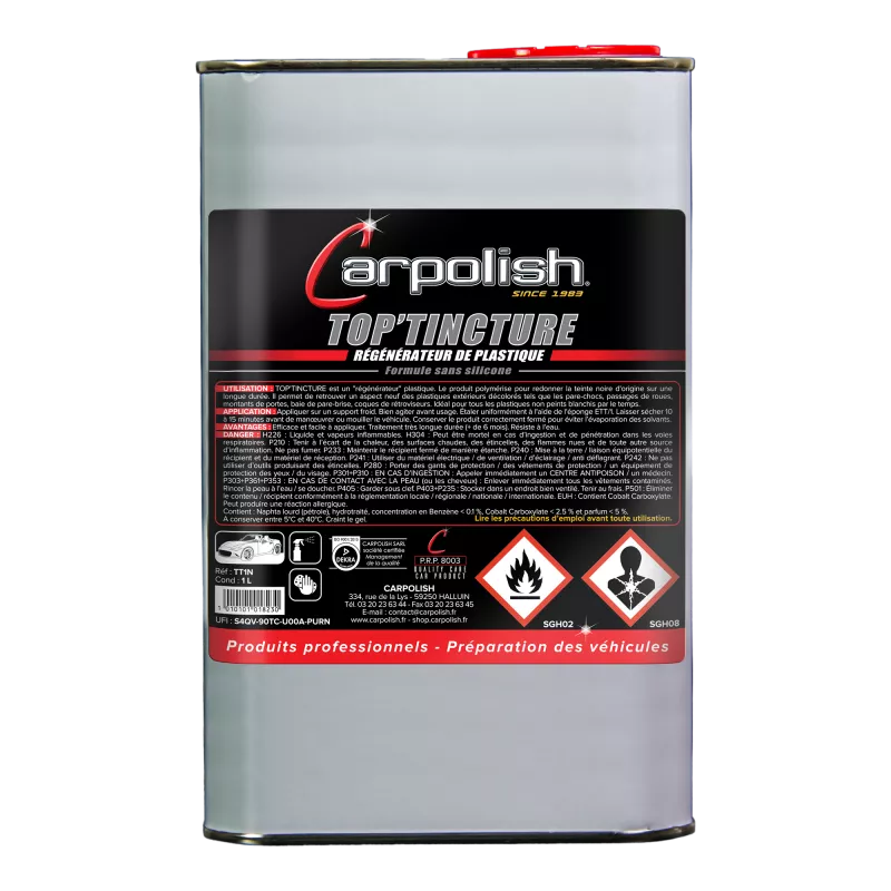 RÉGÉNÉRATEUR PLASTIQUE : TOP'TINCTURE