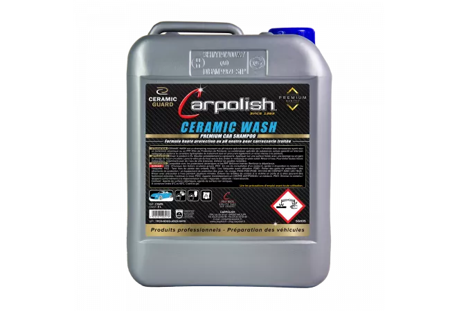 bidon 5 litres spécial shampoing véhicule traité et protégé carpolish