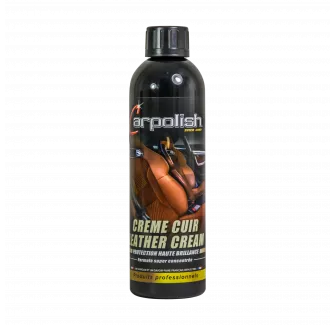flacon 500ml entretien cuir automobile creme nettoyant et nourrissante et finition carpolish