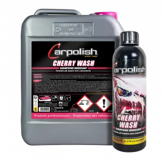 shampoing pour voiture parfum cerise carpolish - Cherry Wash - Bidon 5 Litres et Flacon 500ml