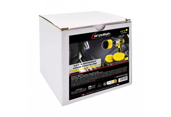 KIT 4 BROSSES HARD POUR PERCEUSE