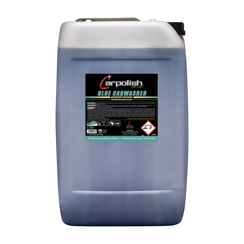 bidon 25 litres pour shampoing carrosserie détergent et démoustiquant voiture et automobile carpolish