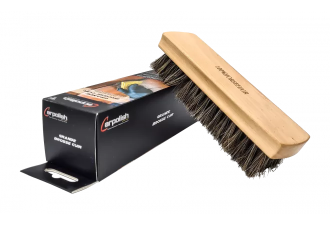 GRANDE BROSSE CUIR EN CRIN DE CHEVAL