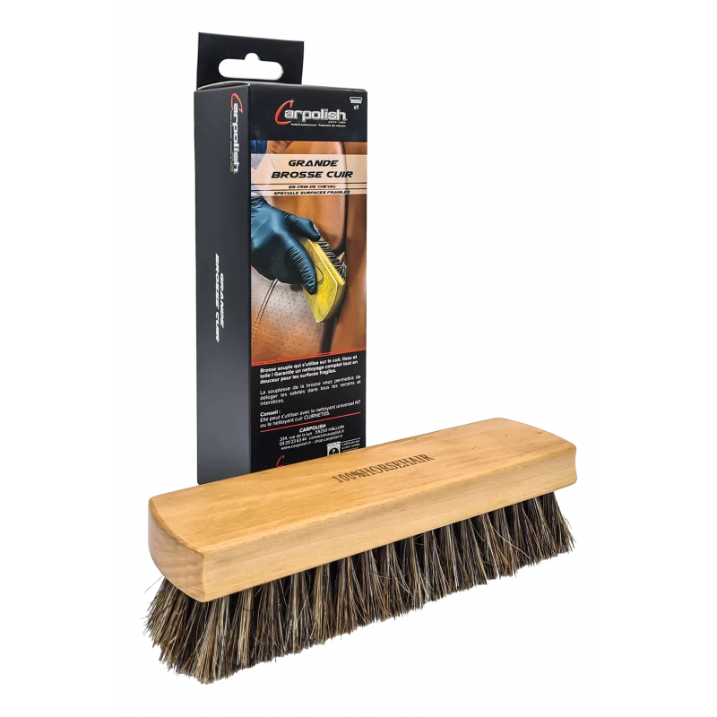 GRANDE BROSSE CUIR EN CRIN DE CHEVAL