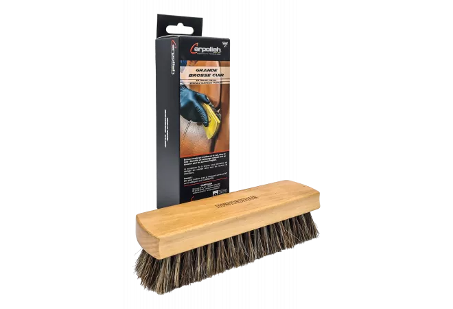 GRANDE BROSSE CUIR EN CRIN DE CHEVAL