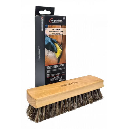 GRANDE BROSSE CUIR EN CRIN DE CHEVAL