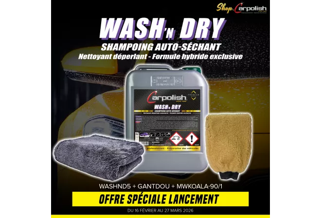 WASH'N DRY : SHAMPOING AUTO-SÉCHANT