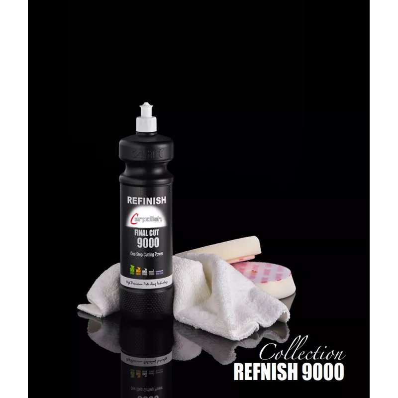 Kit polish automobile Carpolish 9000, pâte blanche avec mousse et microfibre, correction optimale