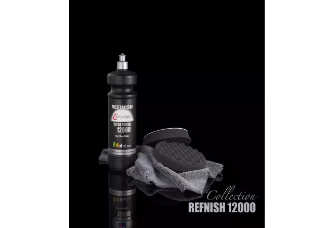 Kit polish automobile Carpolish 12000, pâte grise avec mousse et microfibre, correction optimale