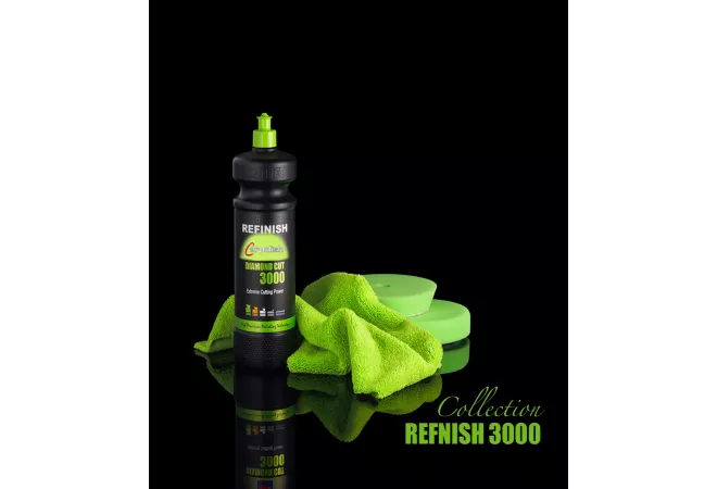 Kit polish automobile Carpolish 3000, pâte verte avec mousse et microfibre, correction optimale