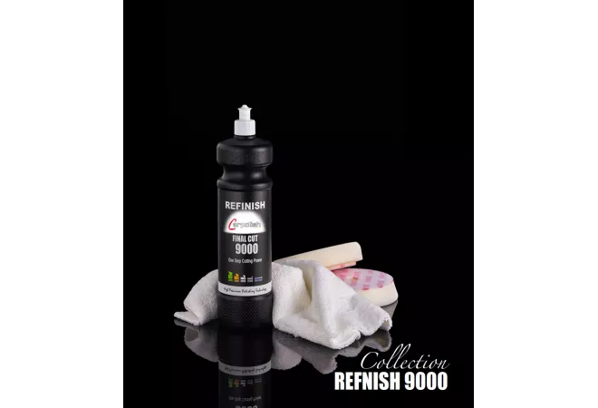 Kit polish automobile Carpolish 9000, pâte blanche avec mousse et microfibre, correction optimale
